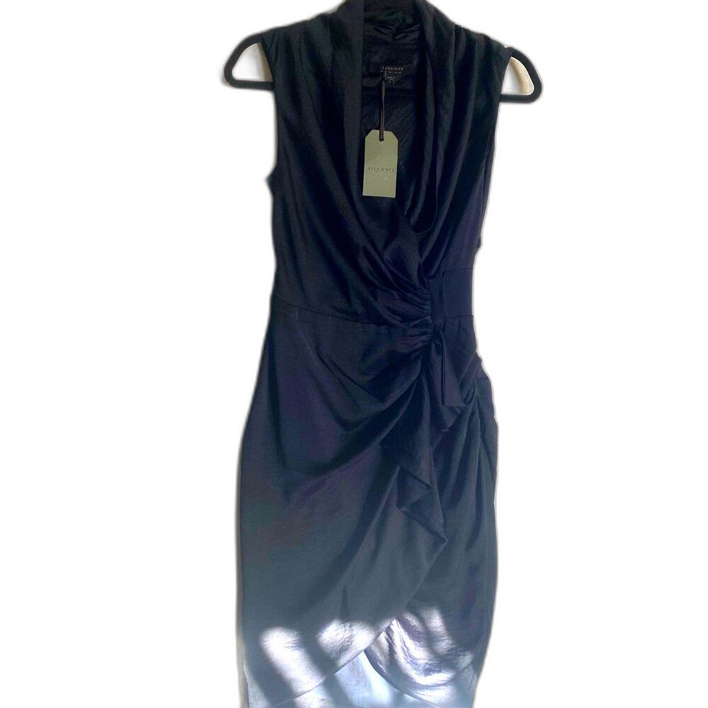*NWT *  All Saints Ink Blue Cancity Sleeveless Dress - Sz 0 (XS)